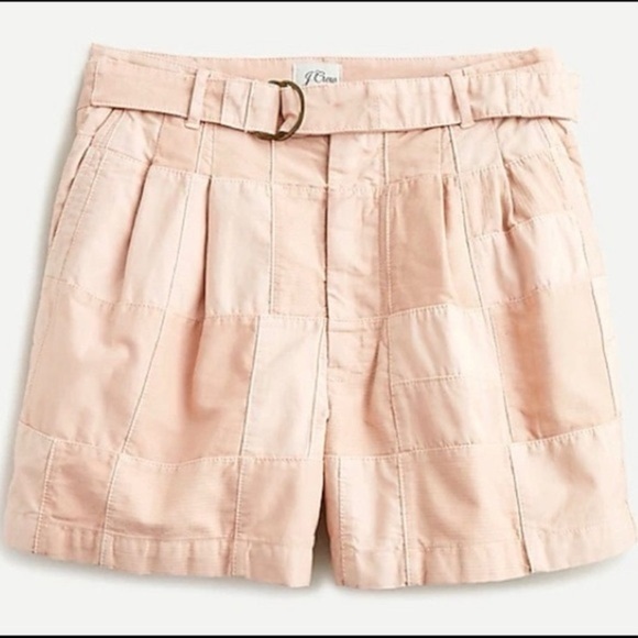 NWT J.Crew Women's Limited-edition D-ring Patchwork Shorts in Warm Clay Size 6 - Picture 7 of 7